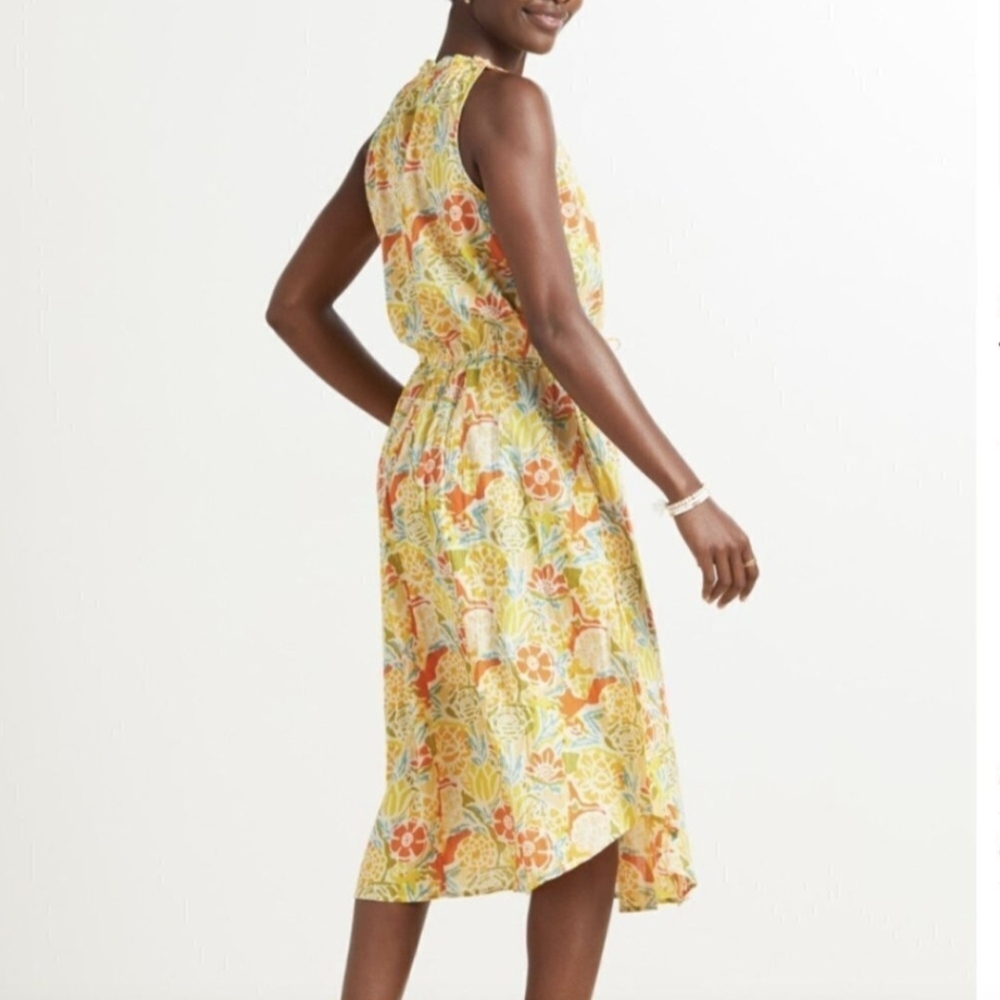 Velvet By Graham & Spencer Dress Yellow Floral Size S - Picture 3 of 13